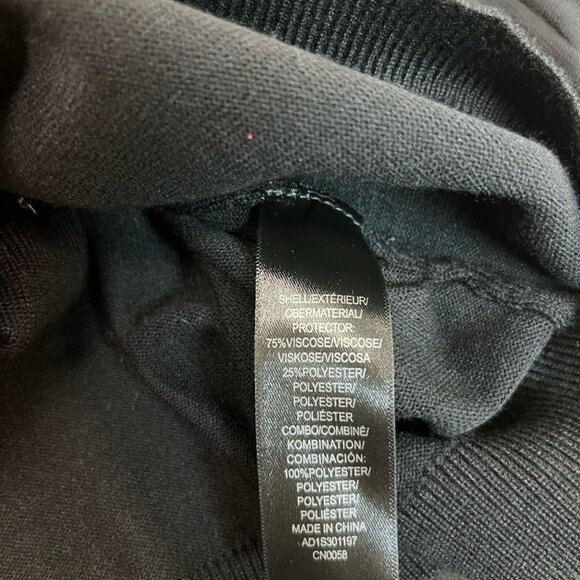 Adrianna Pappell Black V Neck Accordion Sleeve Top Size XL - Picture 4 of 5